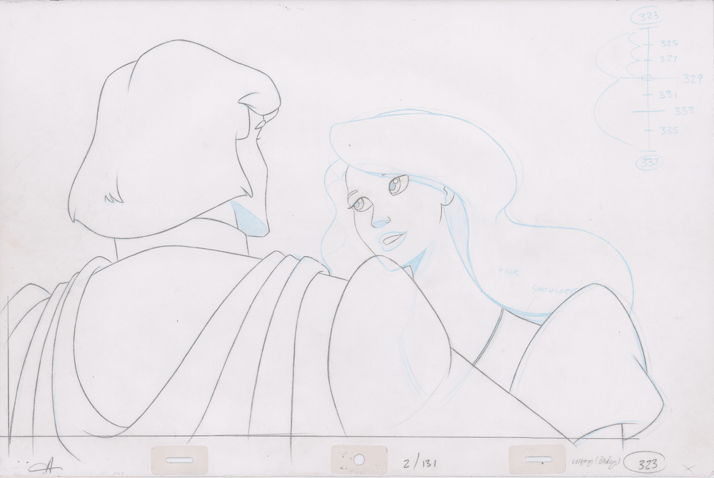 Pencil Art Derek & Odette Kiss (Sequence 2-131)