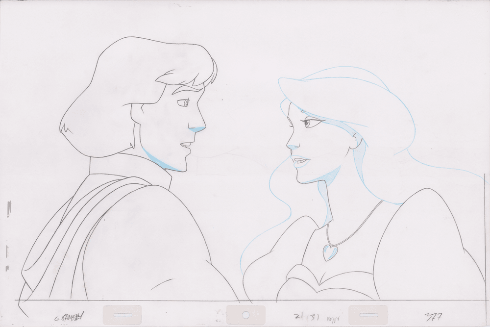 Pencil Art Derek & Odette Kiss (Sequence 2-131)