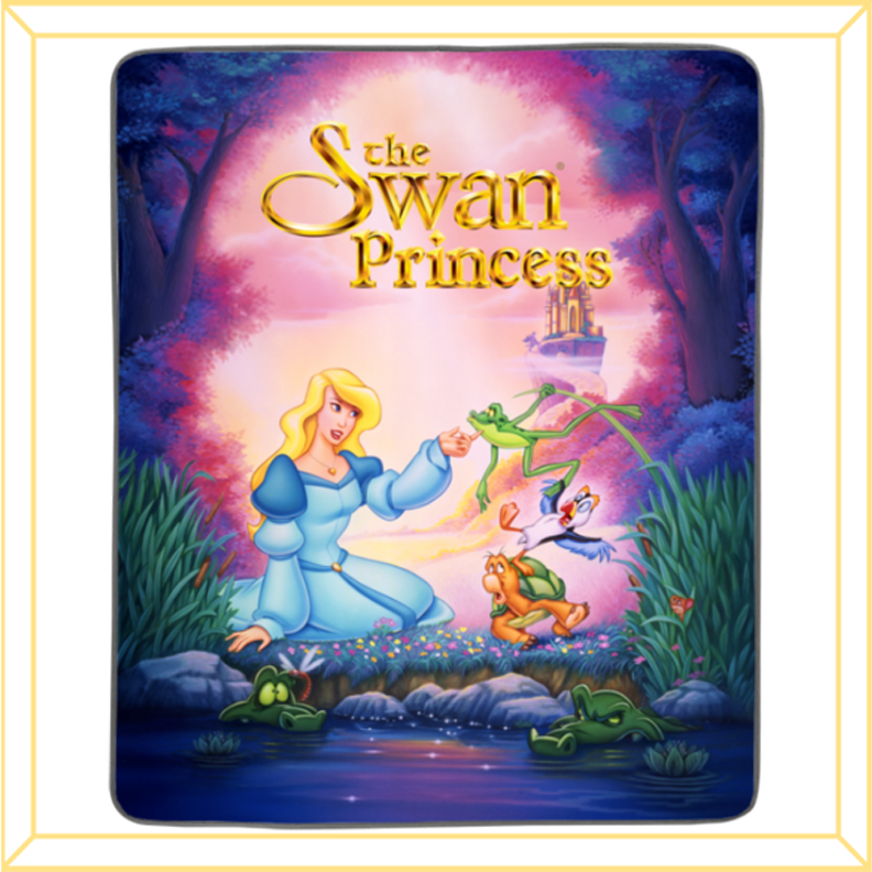 Swan Princess Pink Movie Poster Fleece Blanket