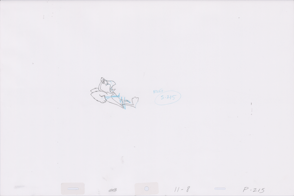 Swan Princess Hand-Drawn Pencil Art Cel