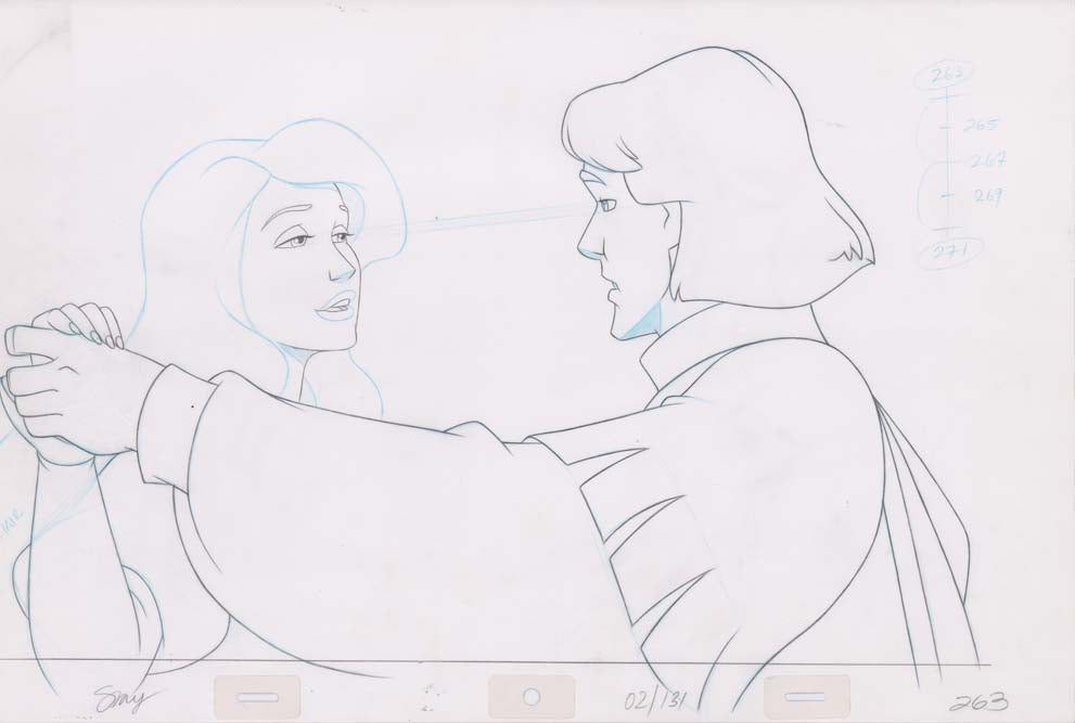 Pencil Art Derek & Odette Kiss (Sequence 2-131)