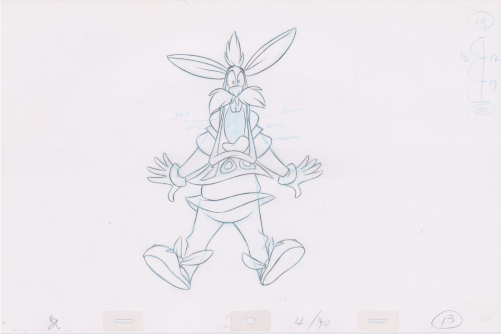 Pencil Art White Rabbit (Sequence 4-90)