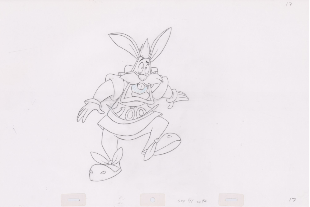 Pencil Art White Rabbit (Sequence 4-90)