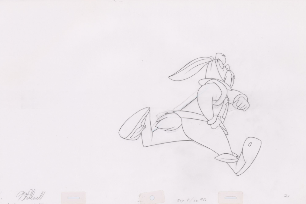 Pencil Art White Rabbit (Sequence 4-90)
