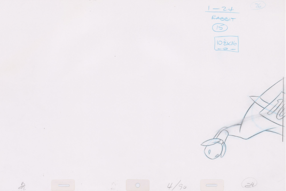 Pencil Art White Rabbit (Sequence 4-90)