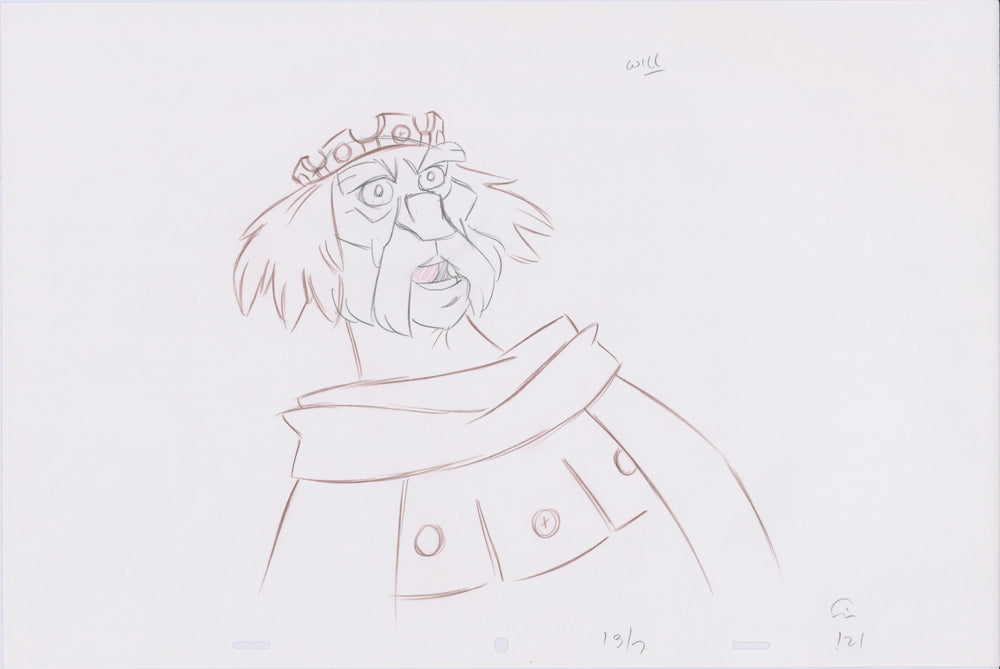 Swan Princess Hand-Drawn Pencil Art Cel