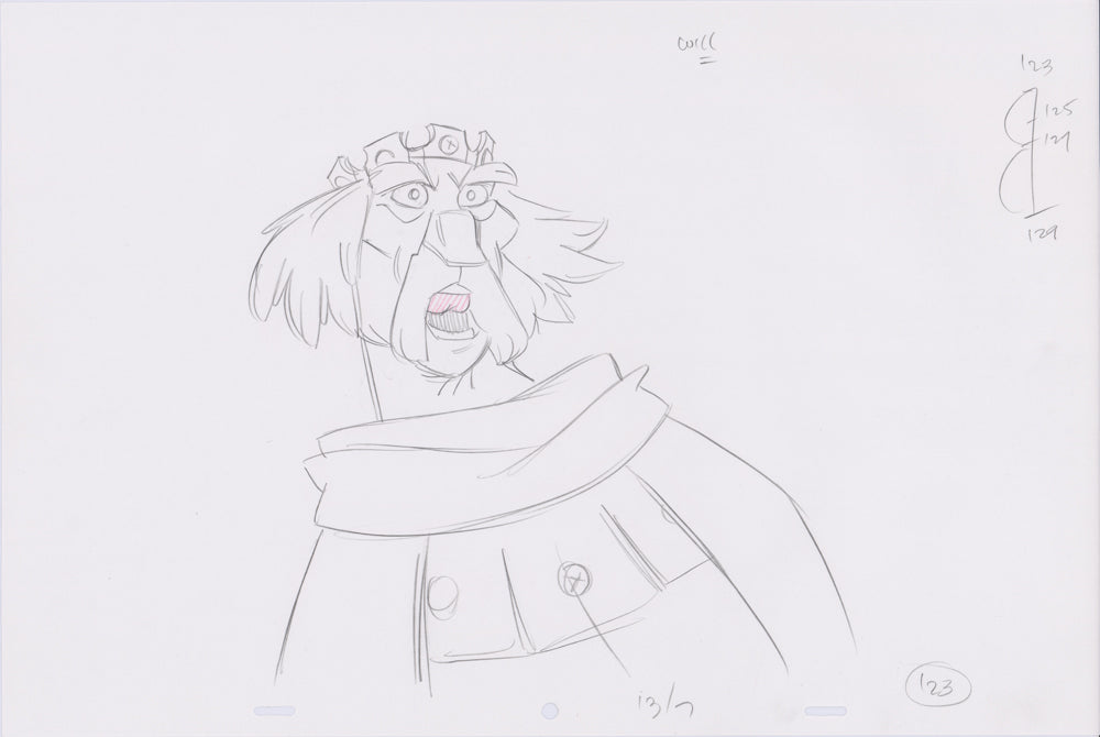 Swan Princess Hand-Drawn Pencil Art Cel