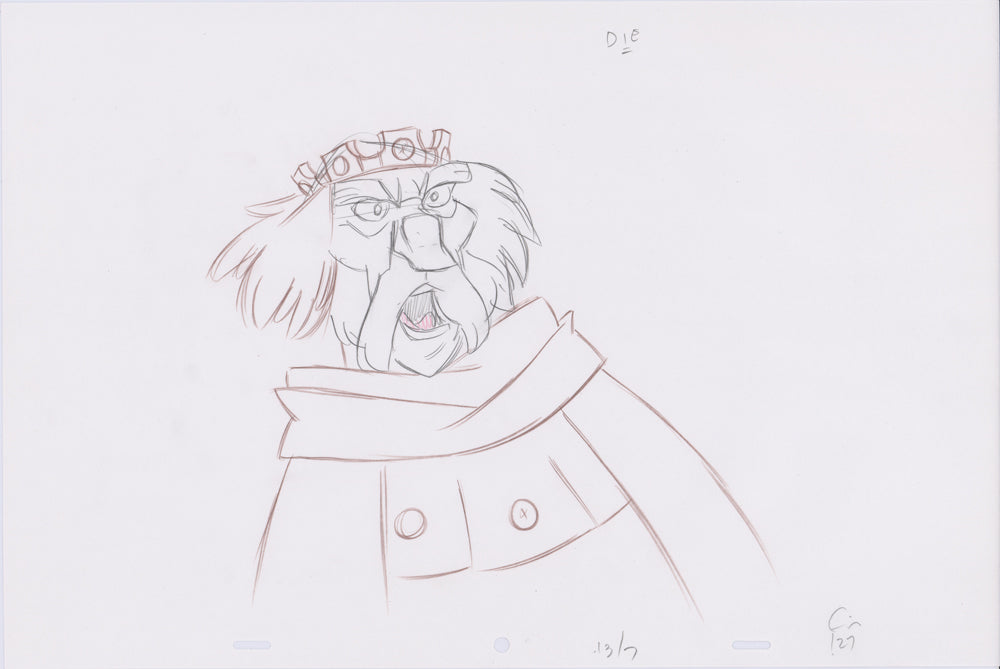 Swan Princess Hand-Drawn Pencil Art Cel