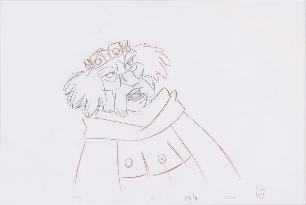 Swan Princess Hand-Drawn Pencil Art Cel