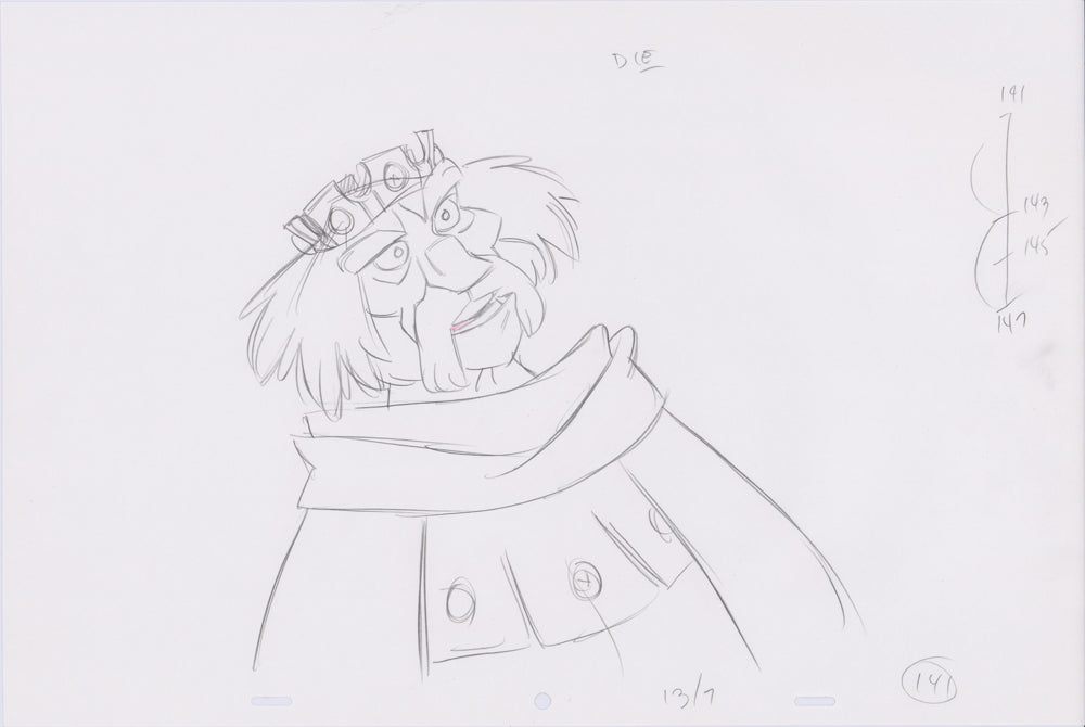 Swan Princess Hand-Drawn Pencil Art Cel