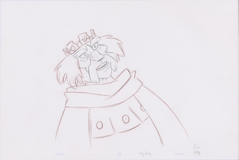 Swan Princess Hand-Drawn Pencil Art Cel
