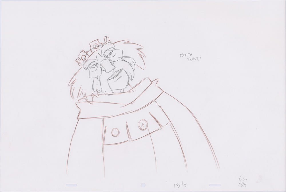 Swan Princess Hand-Drawn Pencil Art Cel