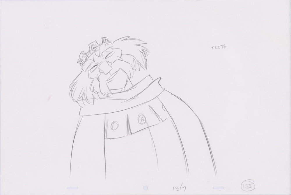 Swan Princess Hand-Drawn Pencil Art Cel