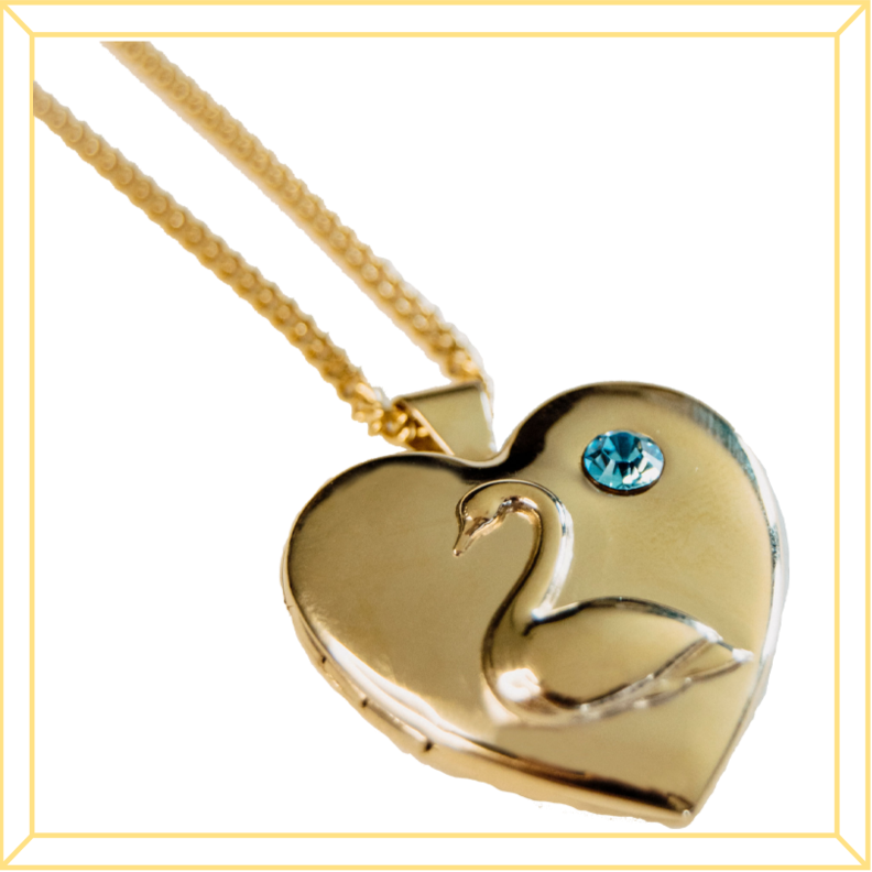 Gemstone Heart Locket