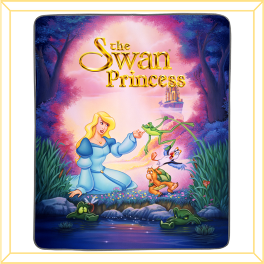 Swan Princess Pink Movie Poster Fleece Blanket