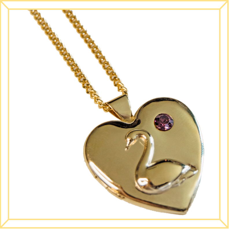 Gemstone Heart Locket