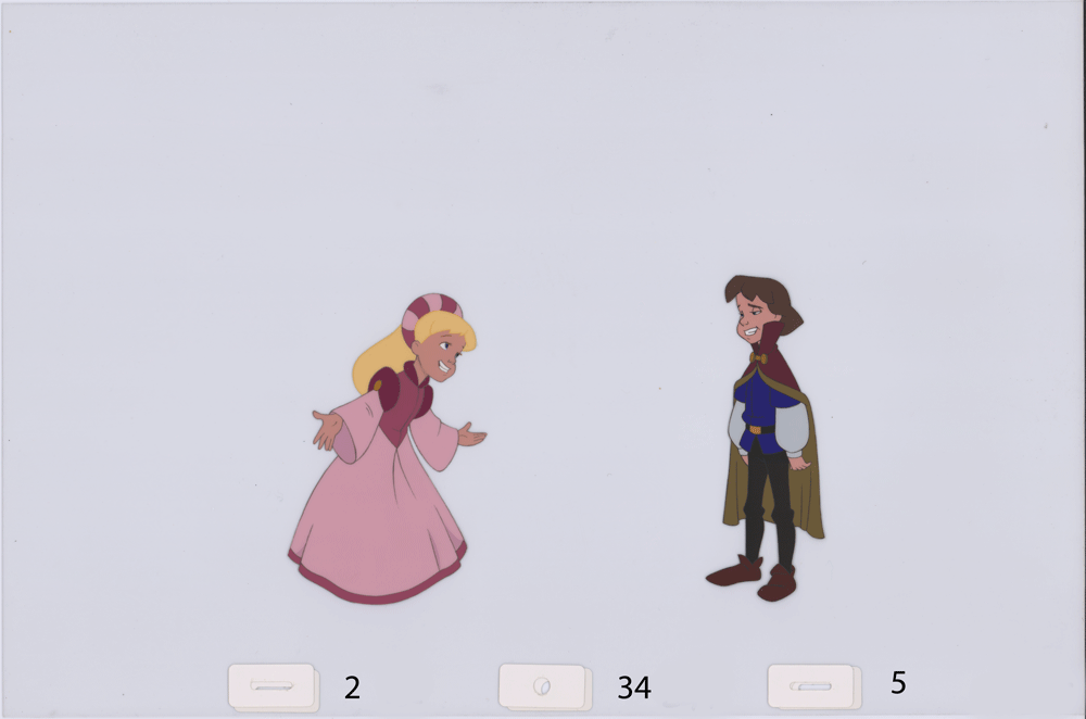 Swan Princess Celluloid Original Hand-Painted Animated Art Cel