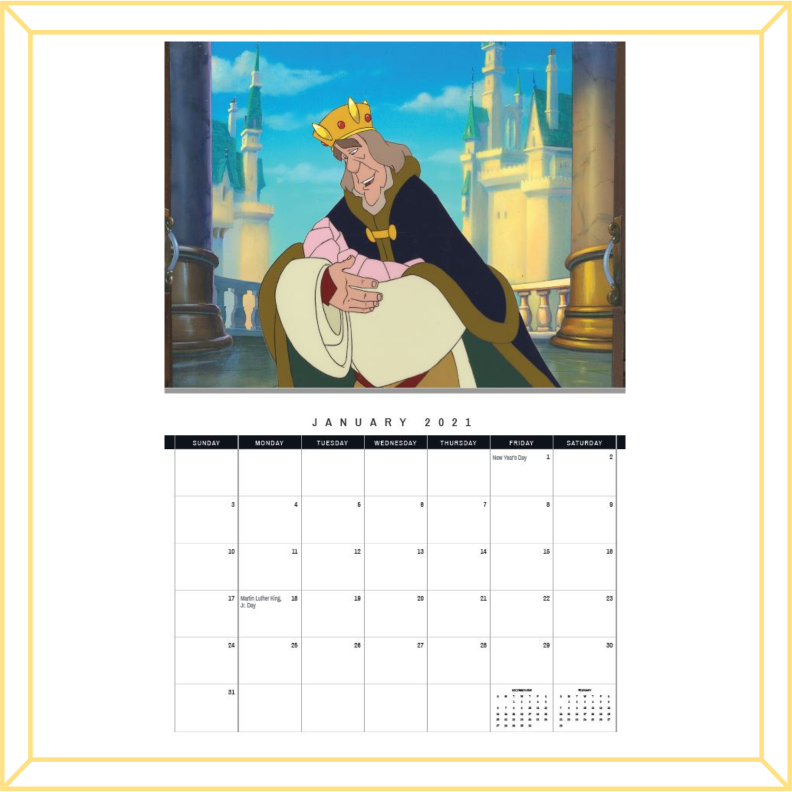 2021 Swan Princess Calendar