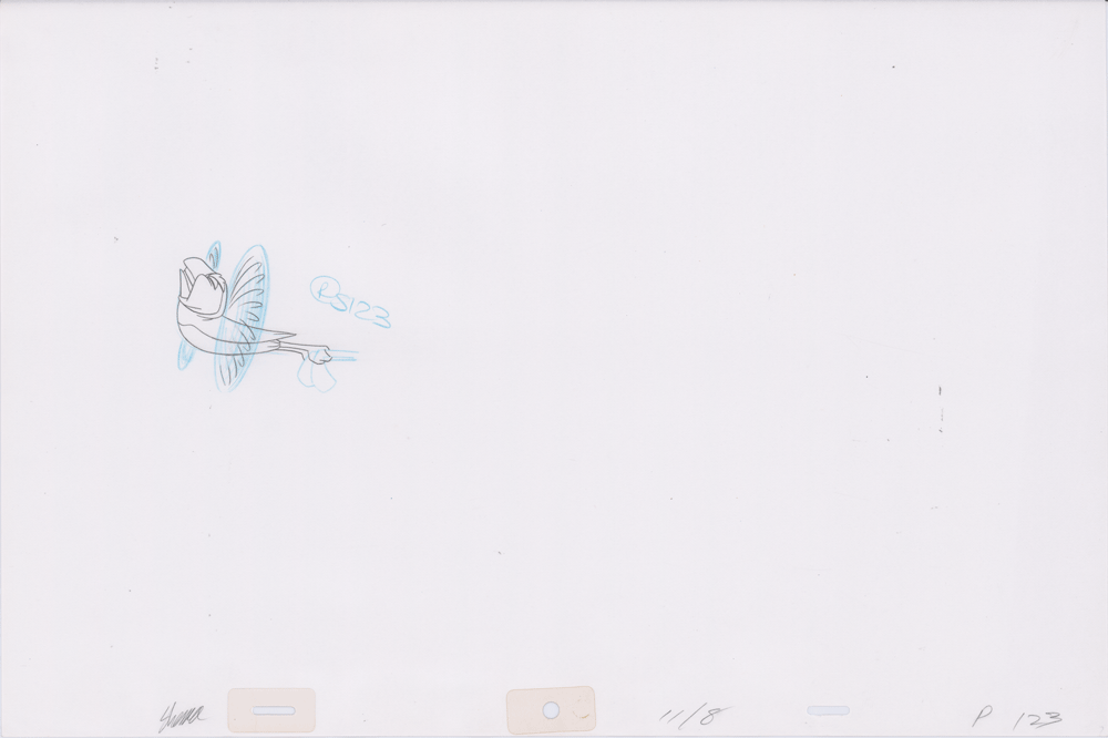 Swan Princess Hand-Drawn Pencil Art Cel