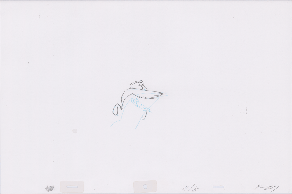 Swan Princess Hand-Drawn Pencil Art Cel