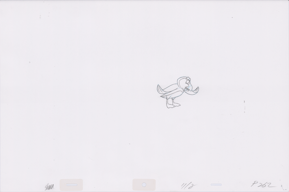 Swan Princess Hand-Drawn Pencil Art Cel