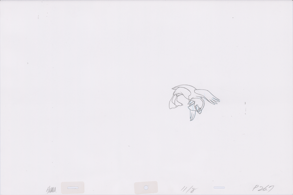 Swan Princess Hand-Drawn Pencil Art Cel