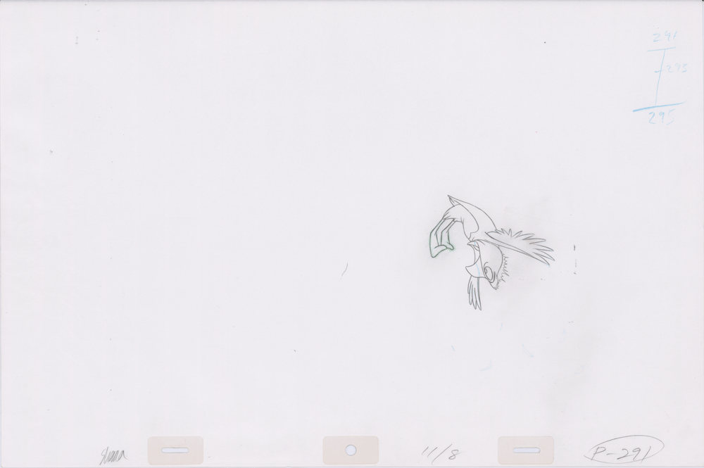 Swan Princess Hand-Drawn Pencil Art Cel