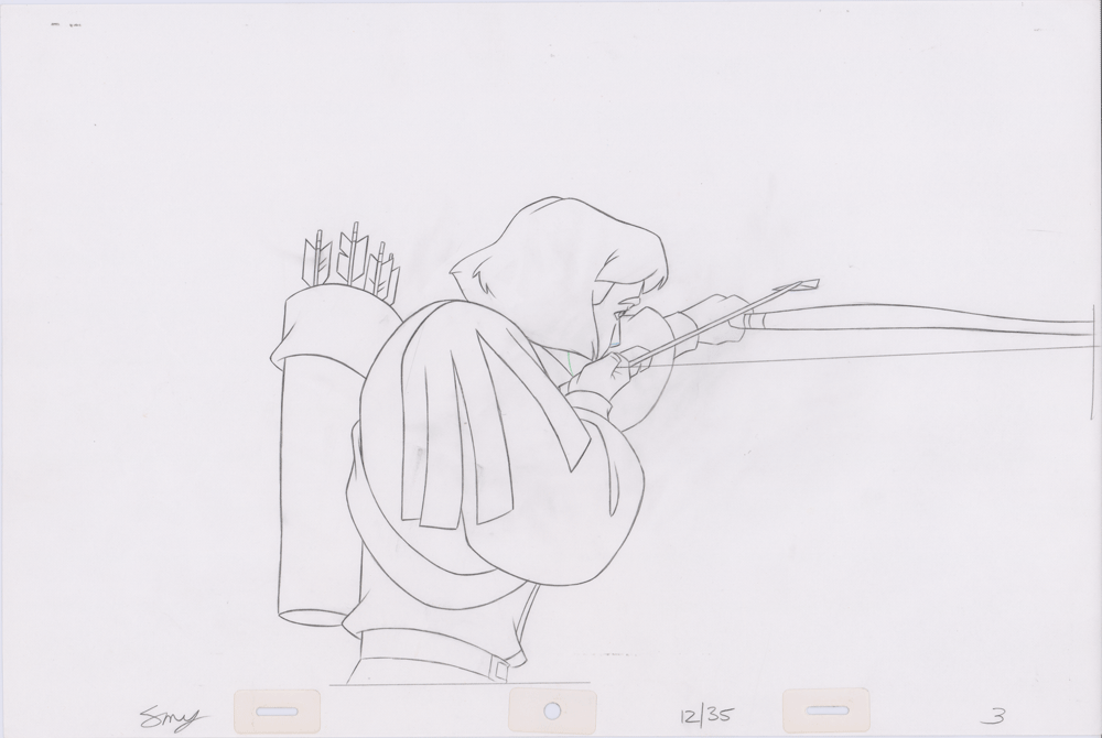 Swan Princess Hand-Drawn Pencil Art Cel