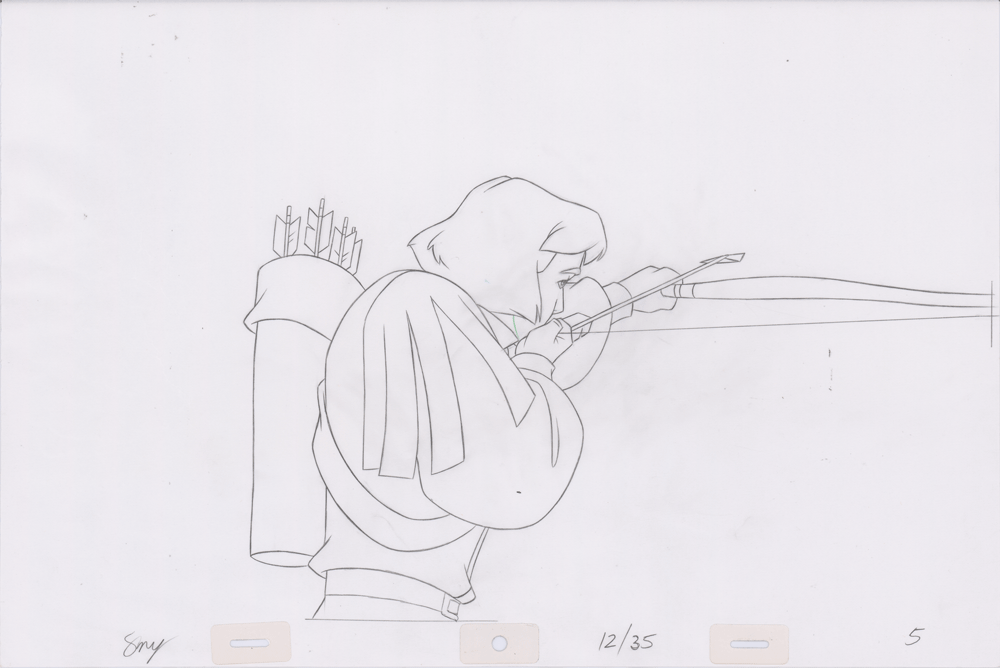 Swan Princess Hand-Drawn Pencil Art Cel