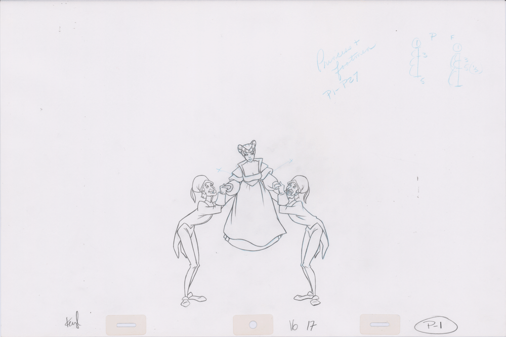 Swan Princess Hand-Drawn Pencil Art Cel