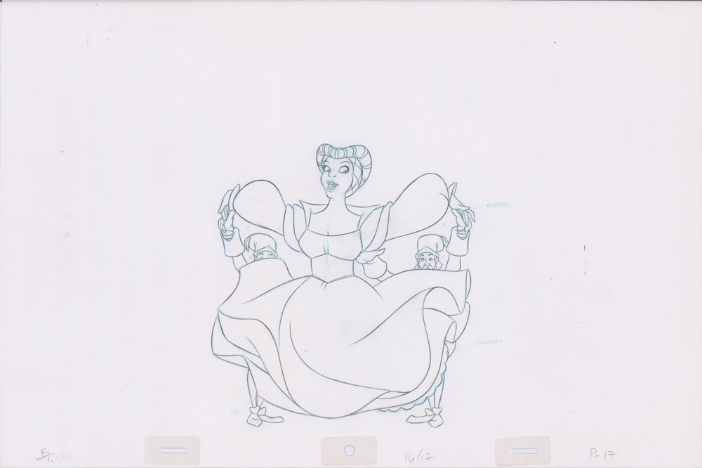 Swan Princess Hand-Drawn Pencil Art Cel