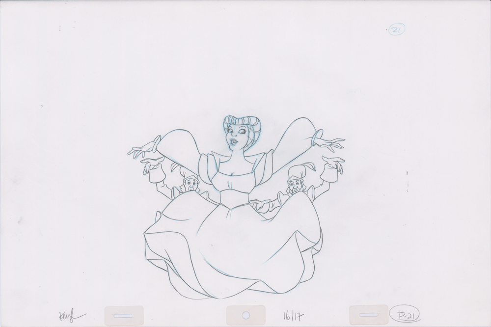 Swan Princess Hand-Drawn Pencil Art Cel