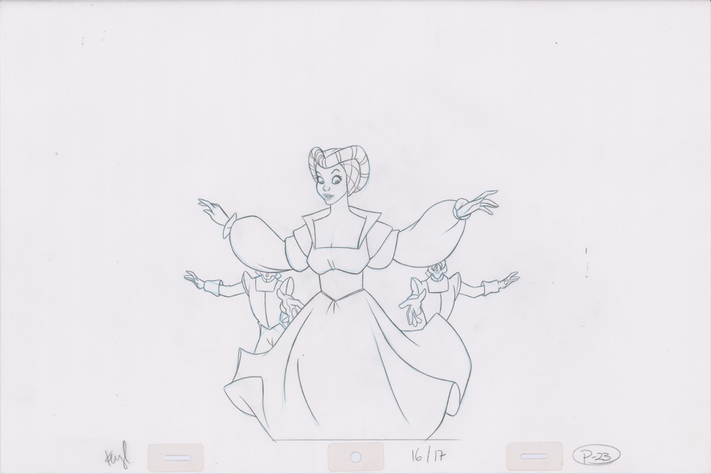 Swan Princess Hand-Drawn Pencil Art Cel