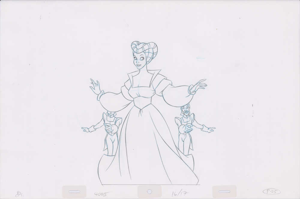 Swan Princess Hand-Drawn Pencil Art Cel