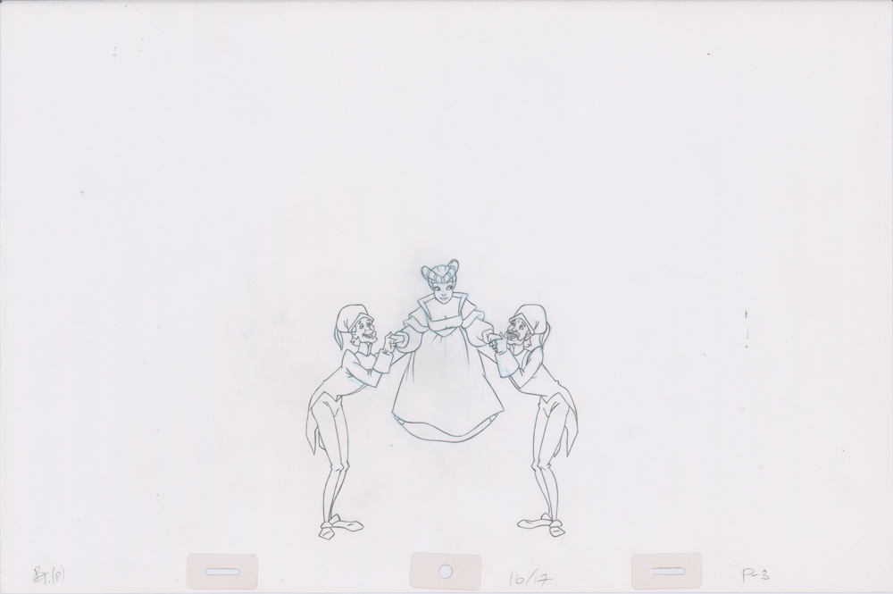 Swan Princess Hand-Drawn Pencil Art Cel