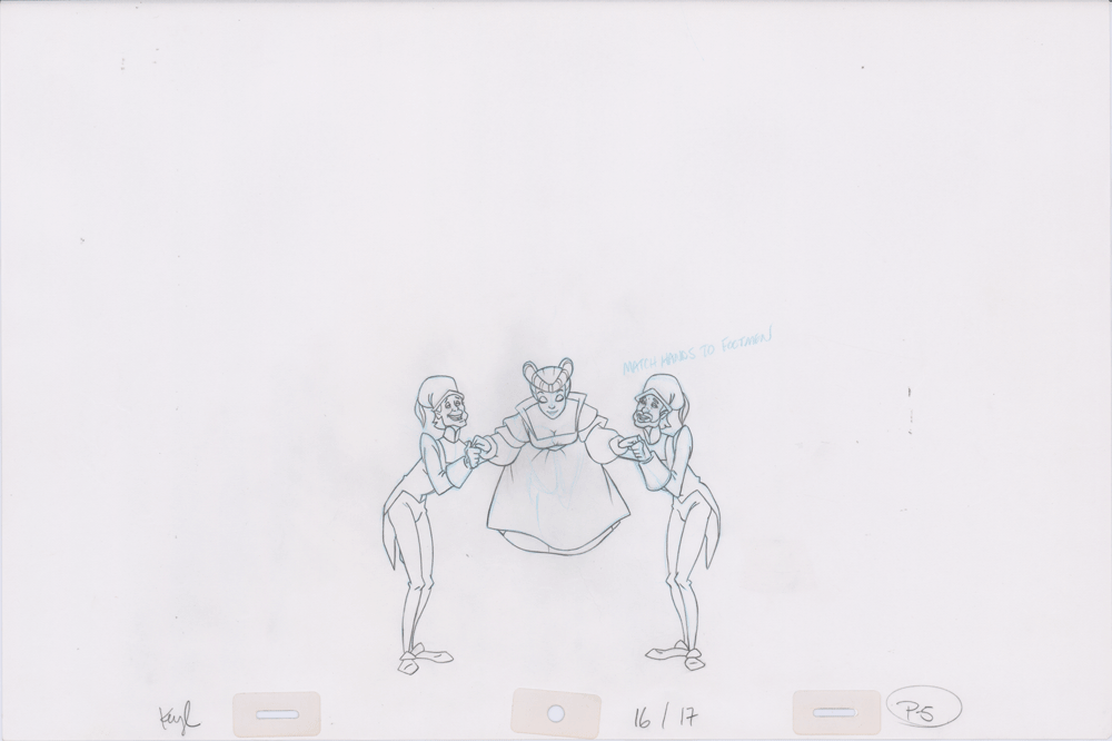 Swan Princess Hand-Drawn Pencil Art Cel