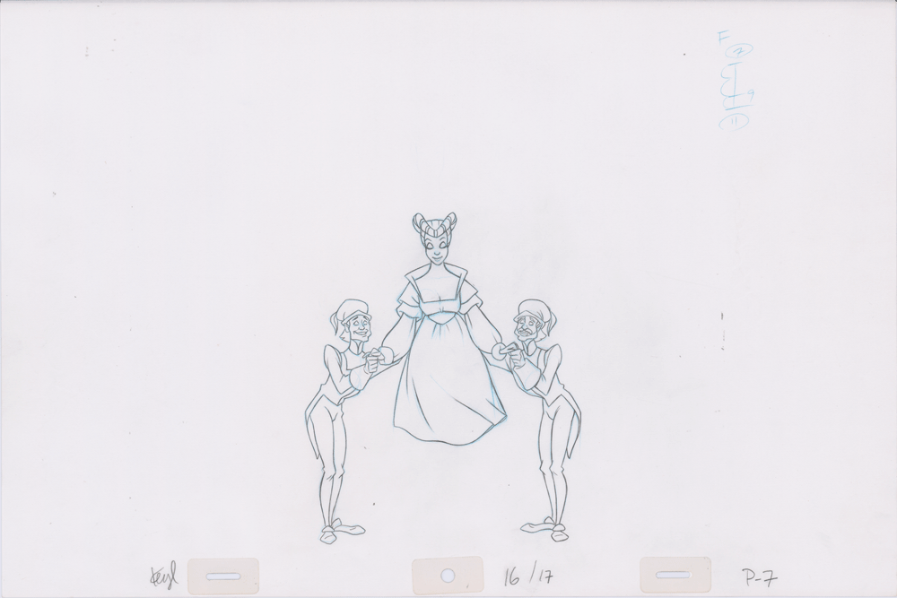 Swan Princess Hand-Drawn Pencil Art Cel