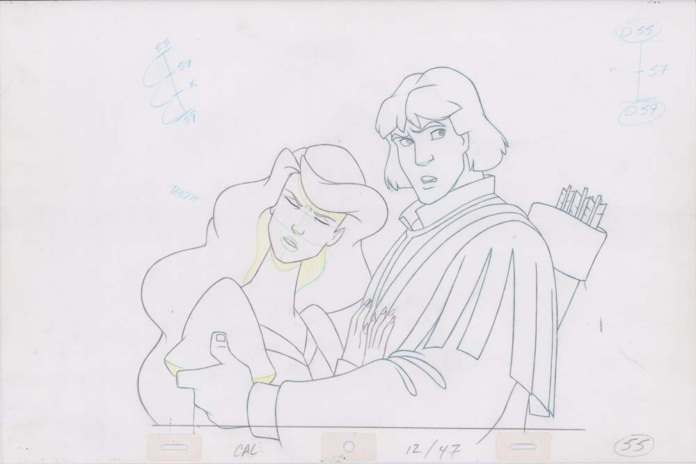 Pencil Art Derek and Odette (Sequence 12-47)