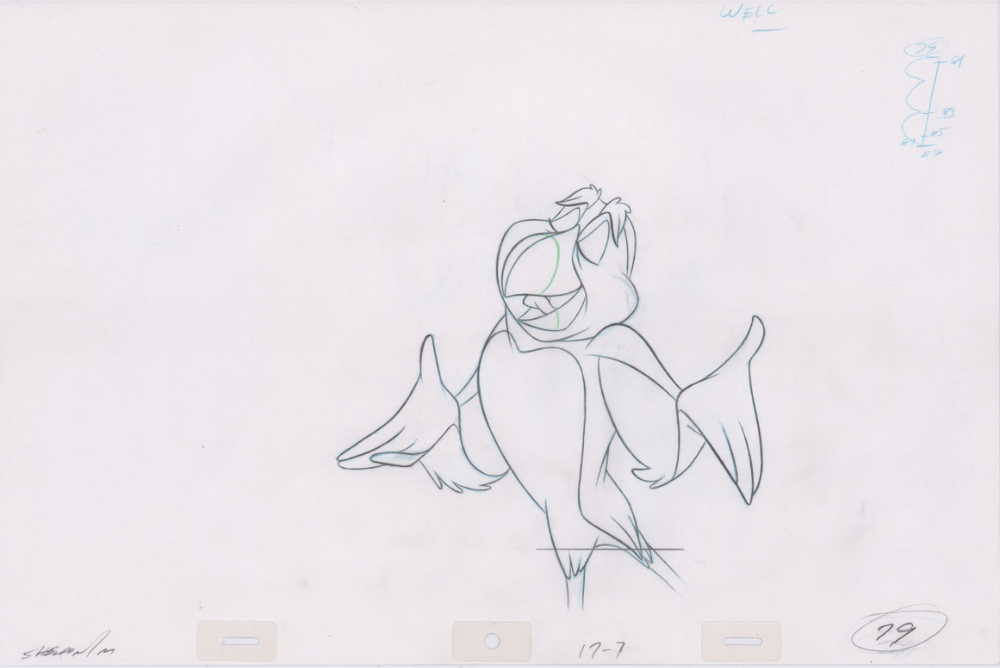 Pencil Art Puffin (Sequence 17-7)