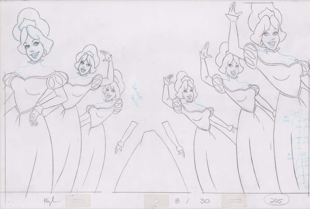 Pencil Art Derek and Princesses (Sequence 18-30)