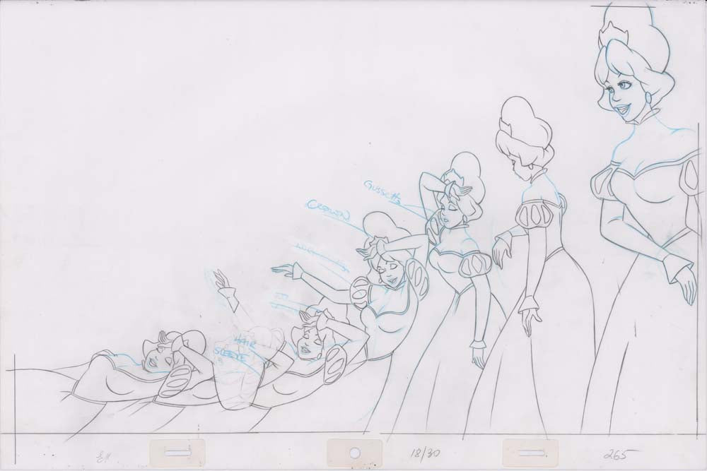 Pencil Art Derek and Princesses (Sequence 18-30)