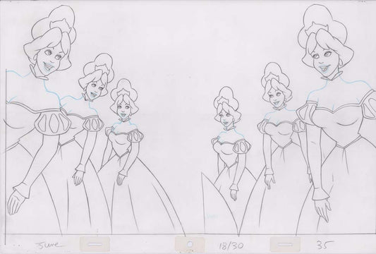 Pencil Art Derek and Princesses (Sequence 18-30)