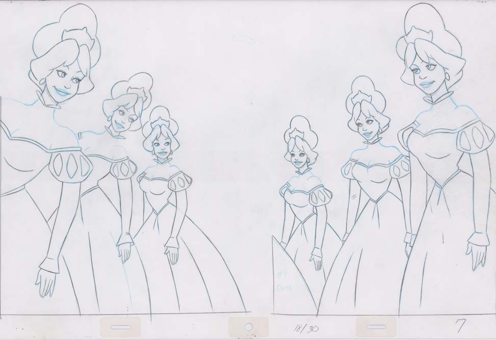 Pencil Art Derek and Princesses (Sequence 18-30)