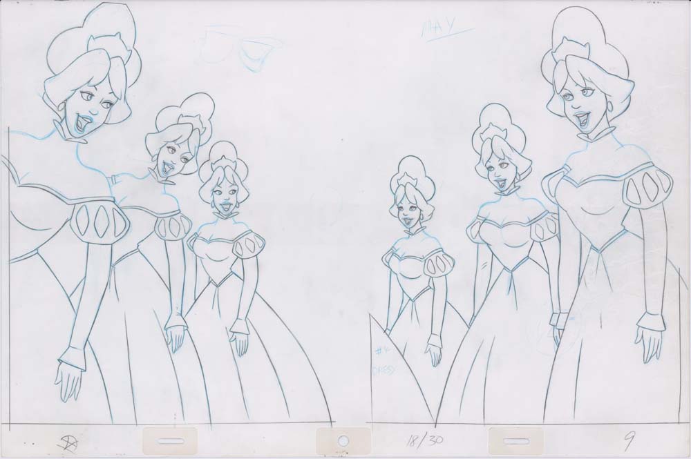 Pencil Art Derek and Princesses (Sequence 18-30)