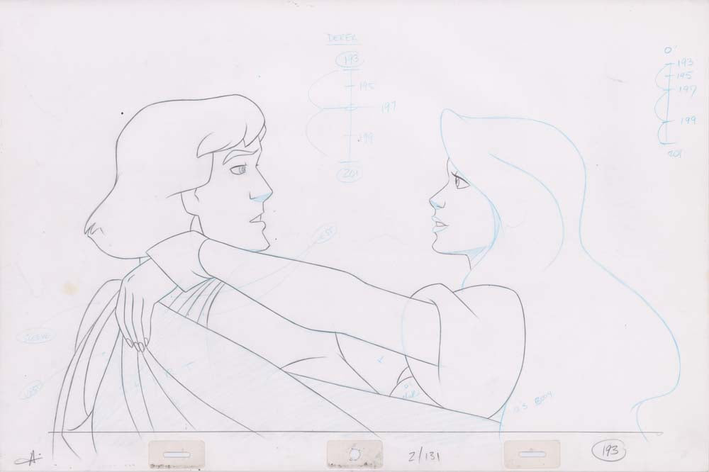 Pencil Art Derek & Odette Kiss (Sequence 2-131)