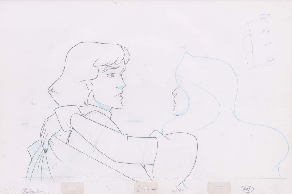 Pencil Art Derek & Odette Kiss (Sequence 2-131)