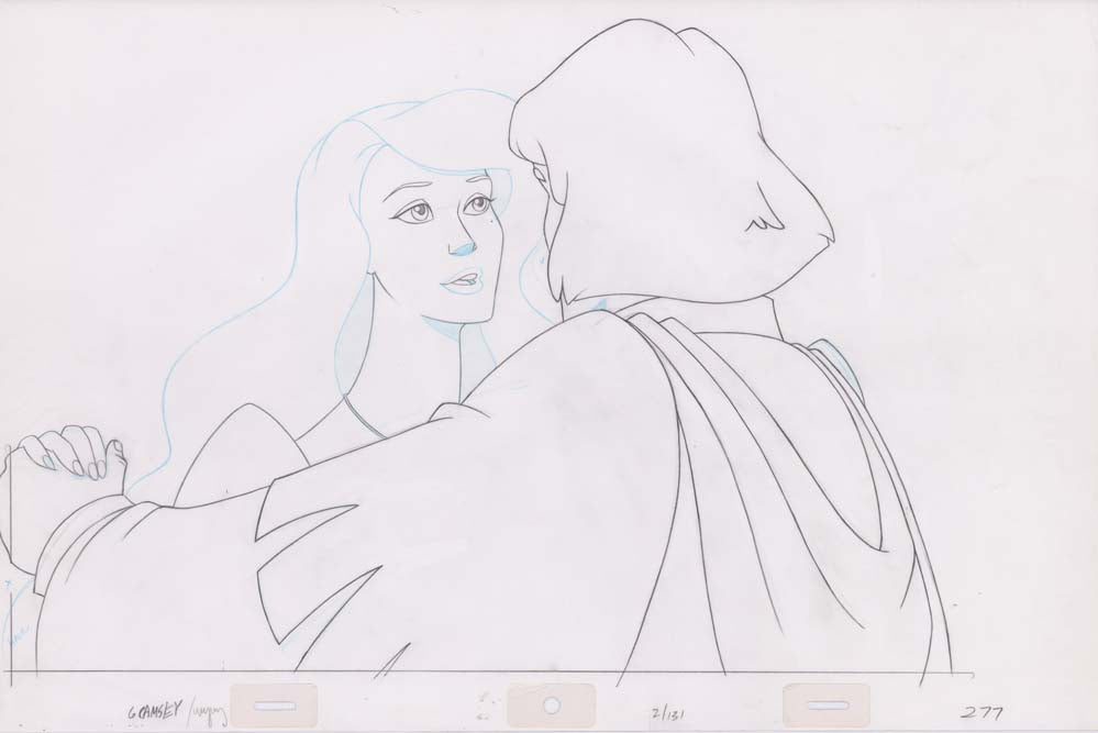 Pencil Art Derek & Odette Kiss (Sequence 2-131)