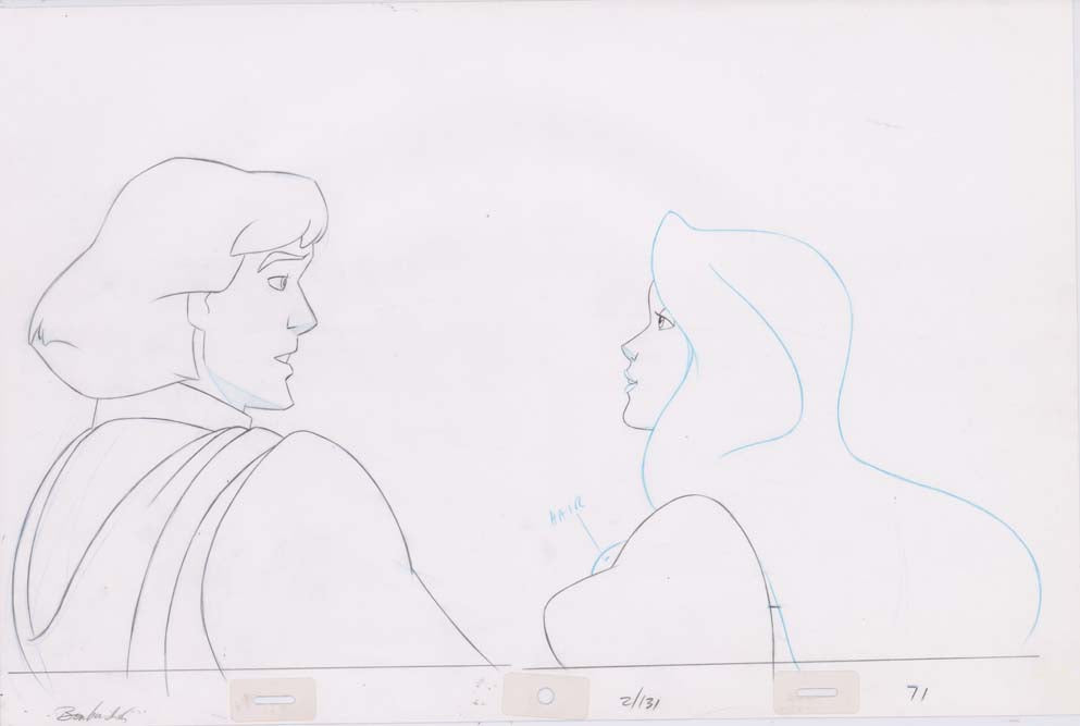 Pencil Art Derek & Odette Kiss (Sequence 2-131)