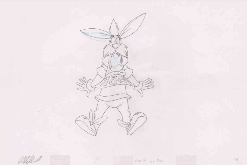 Pencil Art White Rabbit (Sequence 4-90)