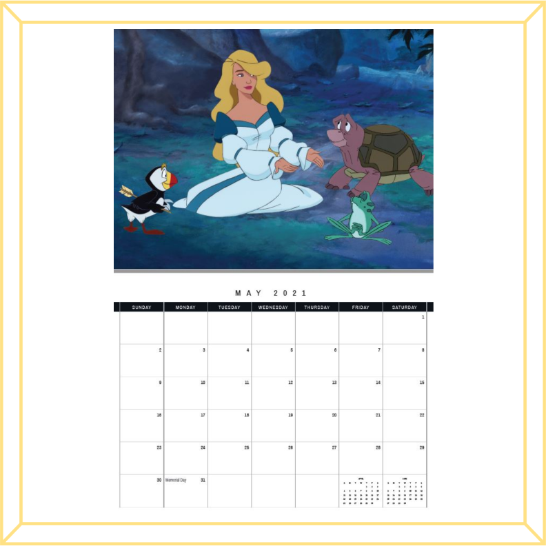 2021 Swan Princess Calendar